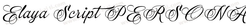 Elaya Script PERSONAL USE ONLY字体转换